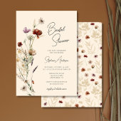 Herfst Boho Wildflower Vrijgezellenfeest Kaart