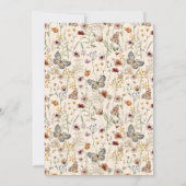 Herfst Boho Wildflowers repetitie diner Kaart (Achterkant)