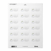 Herfst Boho Witte Pompoen Waterverf Etiket (Full Sheet)