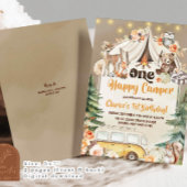 Herfst Boho Woodland Forest Happy Camper Verjaarda Kaart