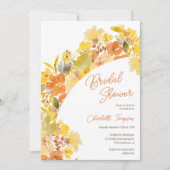 Herfst Boho Yellow Flowers Script vrijgezellenfees Kaart (Voorkant)