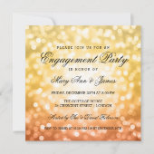 Herfst Bokeh Lights Engagement Party Kaart (Voorkant)