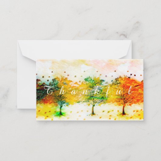Herfst bomen aangepaste briefkaart (Voorkant)