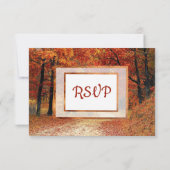 Herfst bomen en bladeren herfst bruiloft RSVP-kaar RSVP Kaartje (Achterkant)