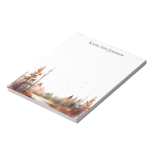 Herfst Bomen en bladeren Landschap Notitieblok Sta (Linkerzijde)