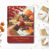 Herfst Bomen Landschap Thanksgiving Feestdagenkaart