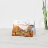 Herfst bomen op het platteland met aangepaste teks kaart (Voorkant)