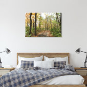 Herfst Bomen op Wandelpad Grote Canvas Print (Insitu (Slaapkamer))
