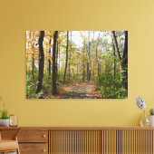 Herfst Bomen op Wandelpad Grote Canvas Print (Insitu (Woonkamer))