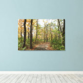 Herfst Bomen op Wandelpad Grote Canvas Print (Insitu (Houten vloer))