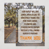 Herfst Bomen Pathway Memorial Dank u kaart (Voorkant / Achterkant)