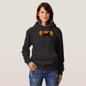 Herfst Bomen Zwart Labrador Silhouet Hoodie (Voorkant volledig)