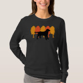 Herfst Bomen Zwart Labrador Silhouet T-shirt (Voorkant)