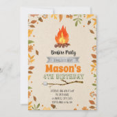 Herfst bonfire party-uitnodiging kaart (Voorkant)