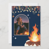 Herfst Bonfire Verjaardag, Bonfire Bash Kaart (Achterkant)