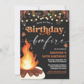 Herfst Bonfire Verjaardag, Bonfire Bash Kaart (Voorkant)