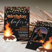 Herfst Bonfire Verjaardag, Bonfire Bash Kaart