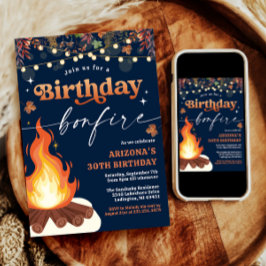 Herfst Bonfire Verjaardag, Bonfire Bash Kaart