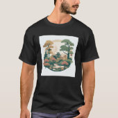 Herfst Bonsai Bomen Tuin Schrijn Vijver Japans St T-shirt (Voorkant)