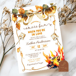 Herfst Boog Coquette s'more bruiloftsuitnodiging Kaart