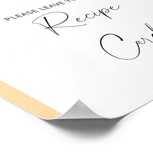 Herfst boog - Uw receptkaart hier Poster (Hoek)