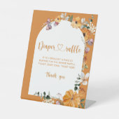 Herfst boogpompoen Doordrukbord Reclamebord Met Voetstuk (Voorkant)