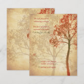 Herfst Boom Bruiloft Antwoordkaart RSVP Kaartje (Voorkant / Achterkant)