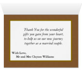 Herfst boom bruiloft gevouwen dank u kaart (Binnen Horizontaal (Onder))