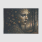 Herfst Boom Gezicht Surreal Decoupage Tissuepapier (Voorkant)