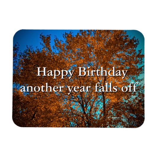 Herfst boom glinsterend in gouden flexibele fotoma magneet (Horizontaal)