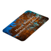 Herfst boom glinsterend in gouden flexibele fotoma magneet (Linkerzijde)