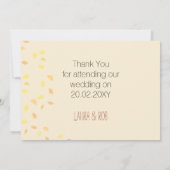 herfst boom, herfst bruiloft Hartelijk dank Kaart (Achterkant)