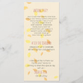 herfst boom, herfst bruin bladeren bruiloft progra programmakaart (Achterkant)