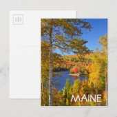 Herfst boom landschap, Maine Briefkaart (Voorkant / Achterkant)