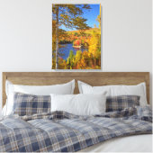 Herfst boom landschap, Maine Canvas Afdruk (Insitu (Slaapkamer))