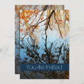 Herfst Boom reflecties Weddenschappen Kaart (Voorkant / Achterkant)