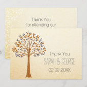 herfst boom, Rustic Fall Wedding Bedankt kaarten (Voorkant / Achterkant)