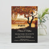 Herfst Boom Uitzicht Uitnodiging Verloving (Staand voorkant)