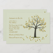 Herfst Boom Verhuisbericht Kaart (Voorkant / Achterkant)