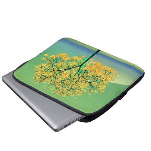 Herfst Boom Zonsondergang Elektronica Tas (Voorkant onderkant)