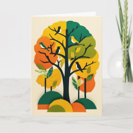 Herfst Boomsymfonie Kaart (Voorkant)