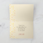 Herfst, boomvalbruiloft Dank U Bedankkaart (Binnen)