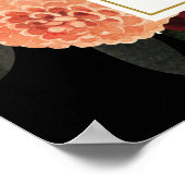 Herfst bordeauxrode bloem bruiloft feest welkom bo poster (Hoek)