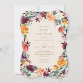 Herfst Border Baby shower Uitnodiging (Voorkant)