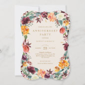 Herfst Border Jubileum Party Invitation Kaart (Voorkant)