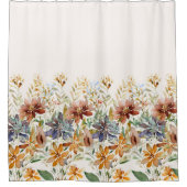 Herfst border met wilde bloemen douchegordijn (Voorkant)
