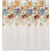 Herfst border met wilde bloemen douchegordijn (Voorkant)