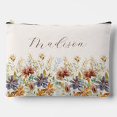 Herfst border met wilde bloemen gepersonaliseerd etui (Voorkant)
