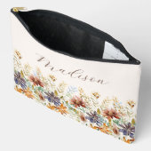 Herfst border met wilde bloemen gepersonaliseerd etui (Open)