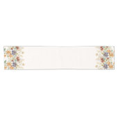 Herfst border met wilde bloemen korte tafelloper (Horizontaal)